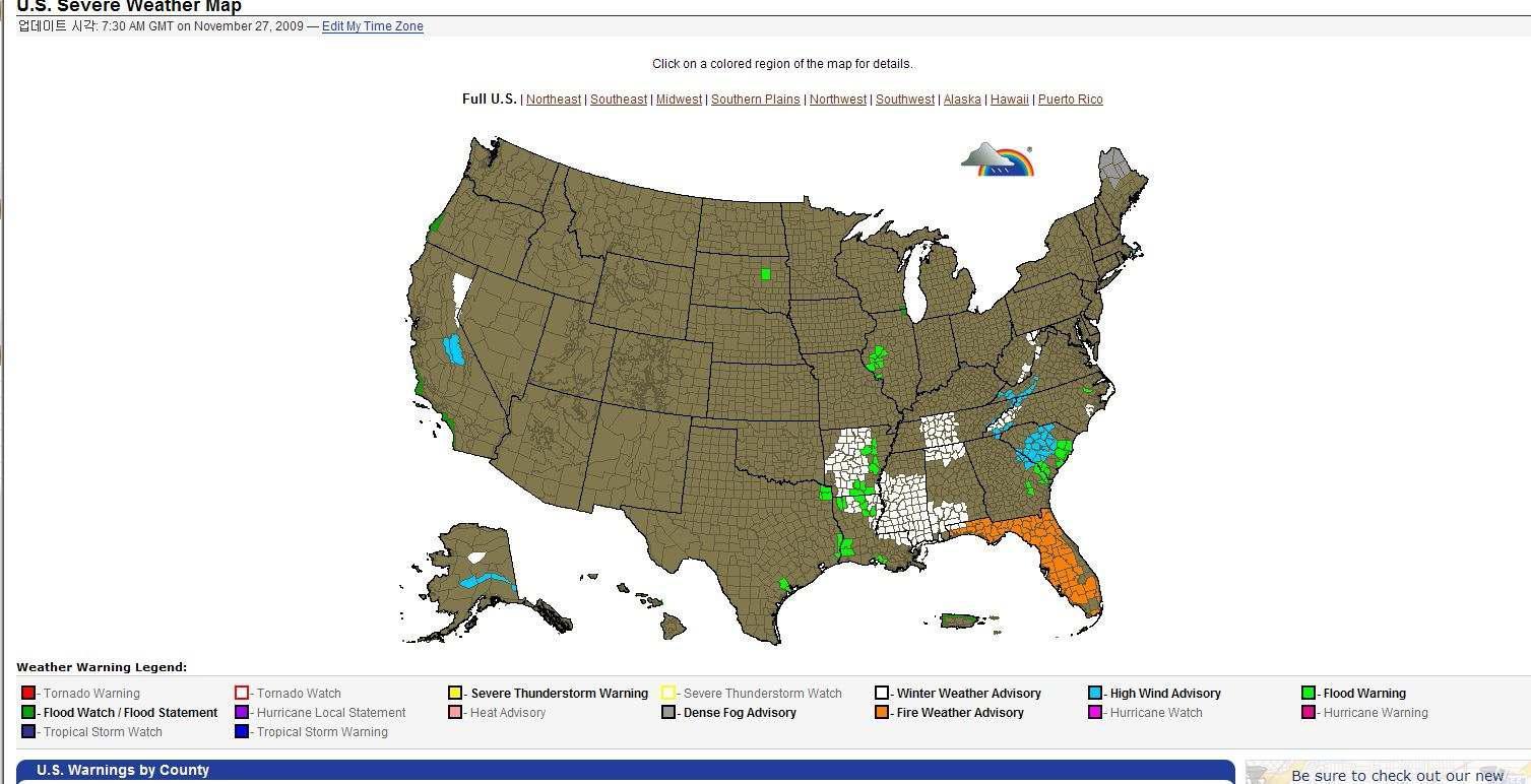 U.S. Severe Weather Map