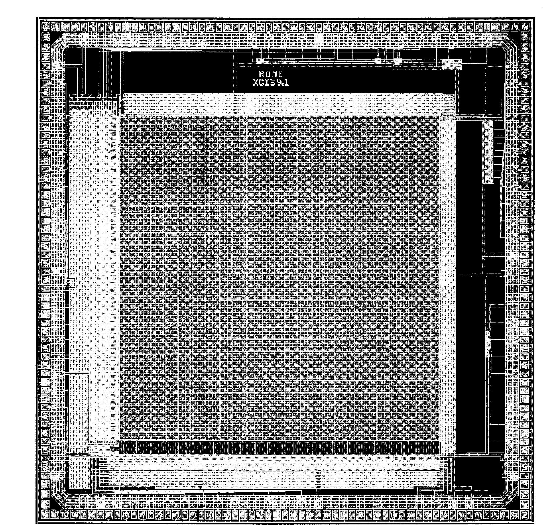 테스트 칩의 전체 layout