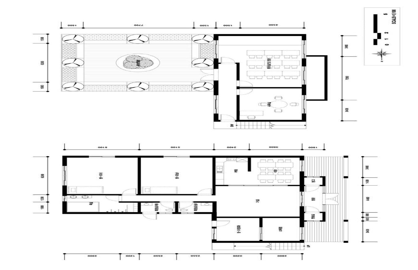 마을회관 리모델링 계획안(1층-좌, 2층-우)