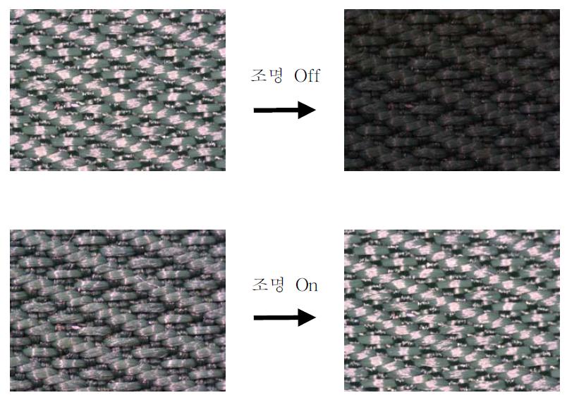 조명 유․무에 따른 이미지 획득