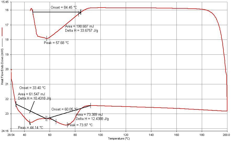 Na cation 중화도 40%(ATN)의 DSC Diagram