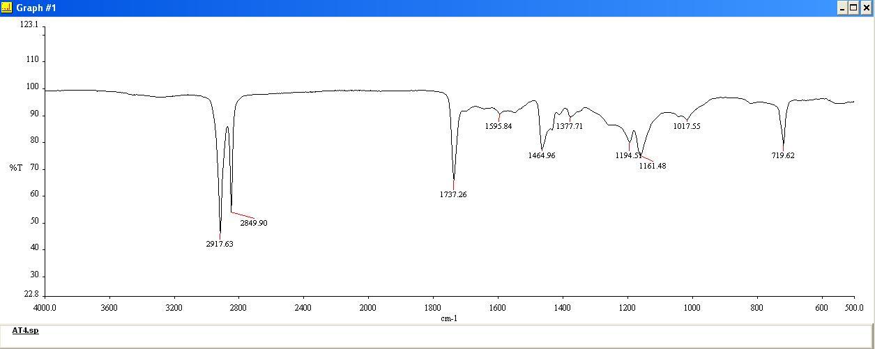 Zn cation 중화도 40%(AT4)의 FT-IR Diagram