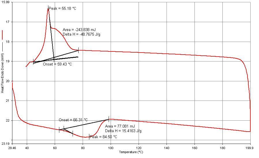 Zn cation 중화도 20%(EA2)의 DSC Diagram