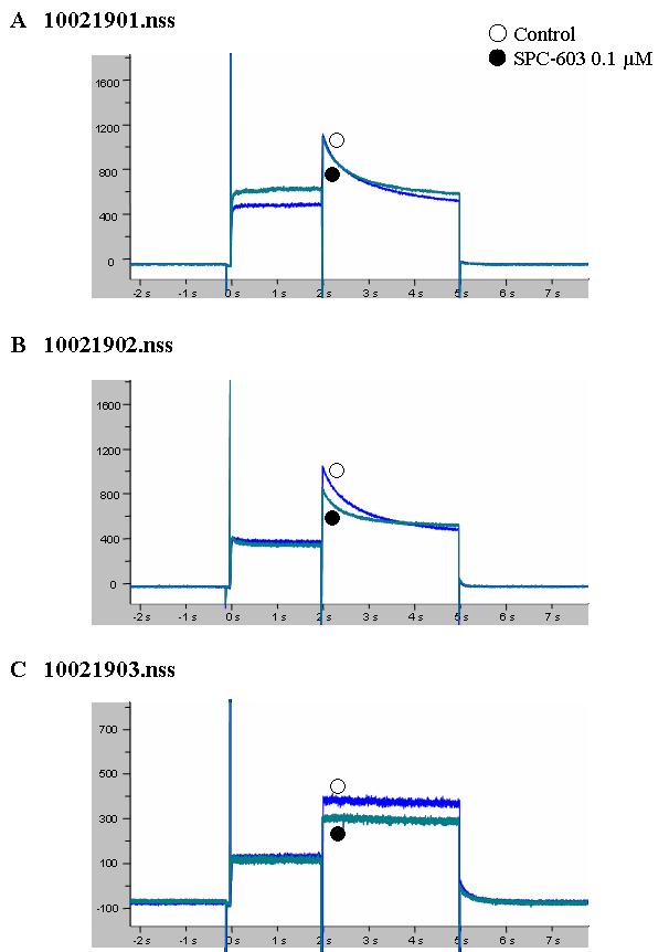 Effects of A668 at a Concentration of 0.1 μM on hERG current