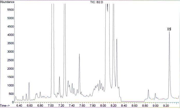 Chromatogram of blank in urine