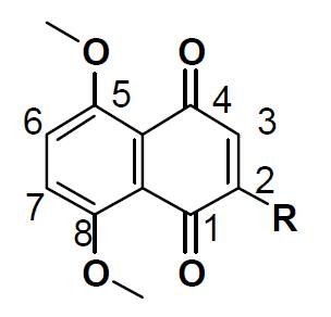 Synthetic design of DMNQ derivatives