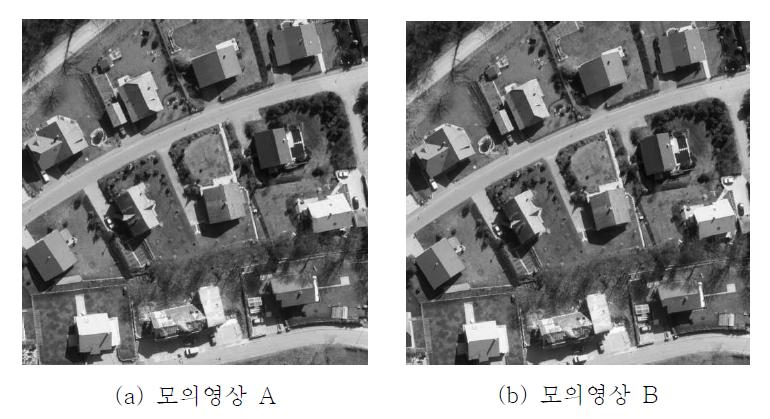 주거지역의 모의 위성영상