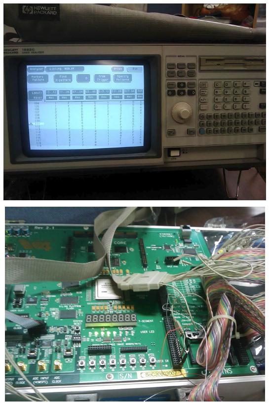 FPGA 테스트보드와 LOGIC ANALYZER