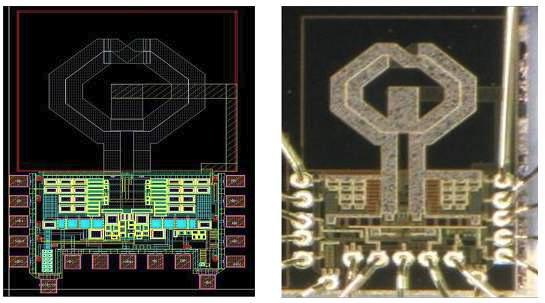 Cadence를 이용한 VCO 레이아웃과 VCO IC 사진