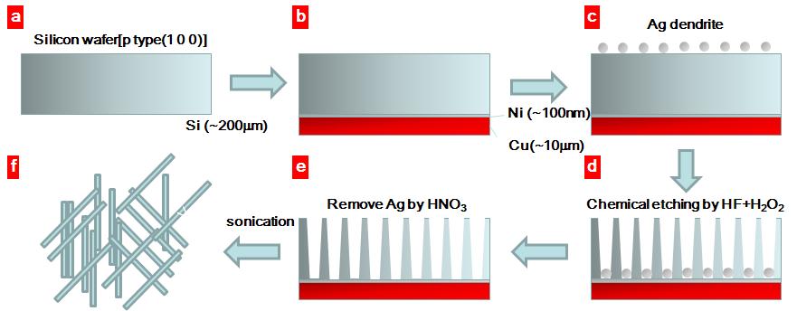 Schematic diagram of SiNW@CNT anode fabrication