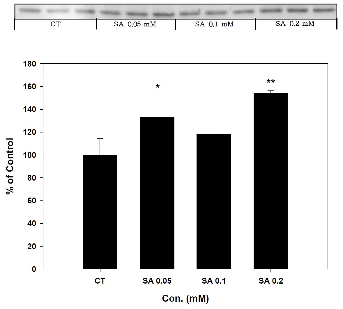 Expression of NOX-4 enzyme in stearic acid treated SK-hep-1 cell