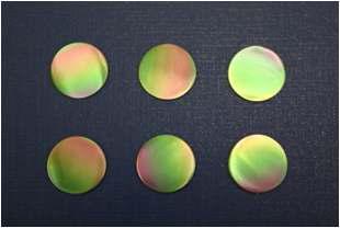 Titanium disk surface after plasma polymerization.