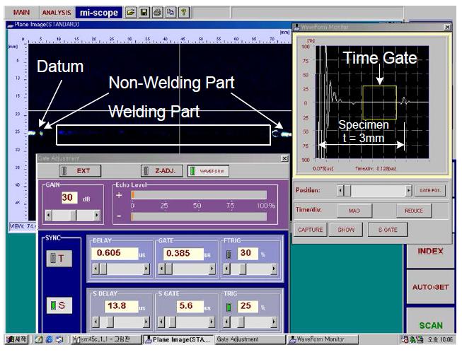 SAT Image and Time Gate for Internal Flaw Detecting