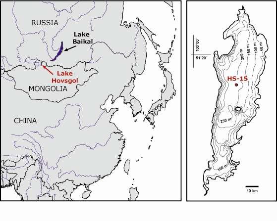 Location map of the core HS-15 site.