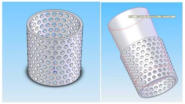 3D models of buffer & total implant system
