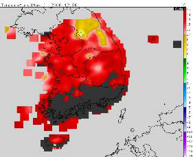2006.12.26 낮 최고기온 분포도