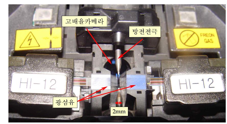 광섬유 실제 장착 모습