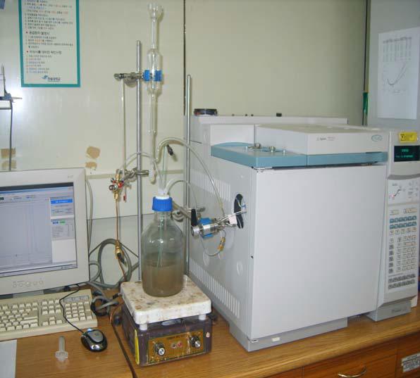 Photograph of the nitrification and denitrification batch experiment.