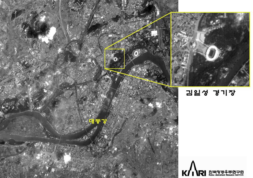 아리랑 1호 촬영 영상(평양 지역)