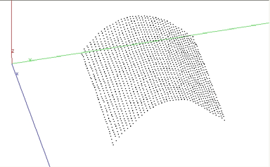 점으로 표현된 스캔 곡면
