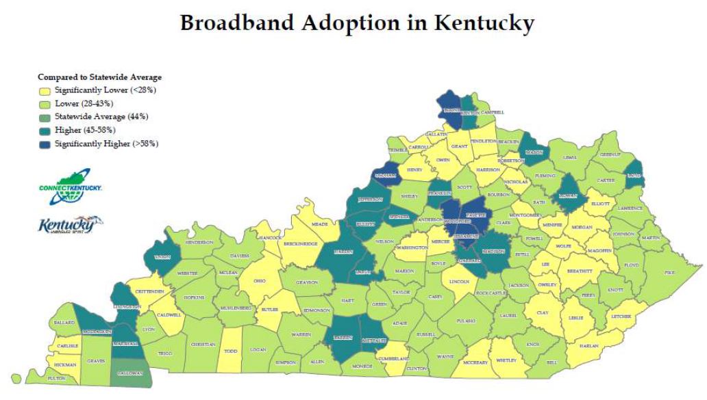 Kentucky주의 Adoption Map