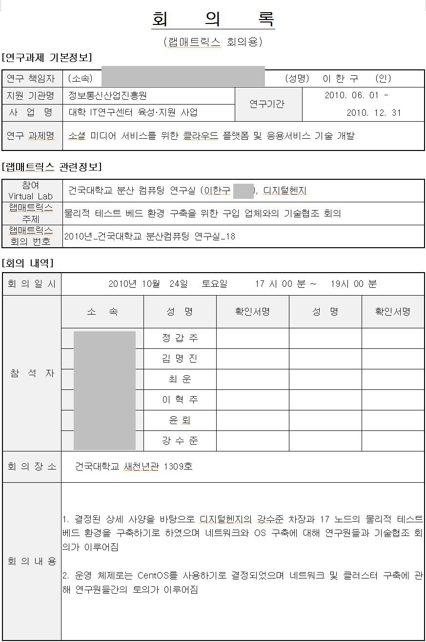 랩매트릭스 회의록 예