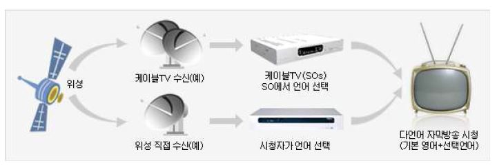 DVB subtitling 송/수신 체계