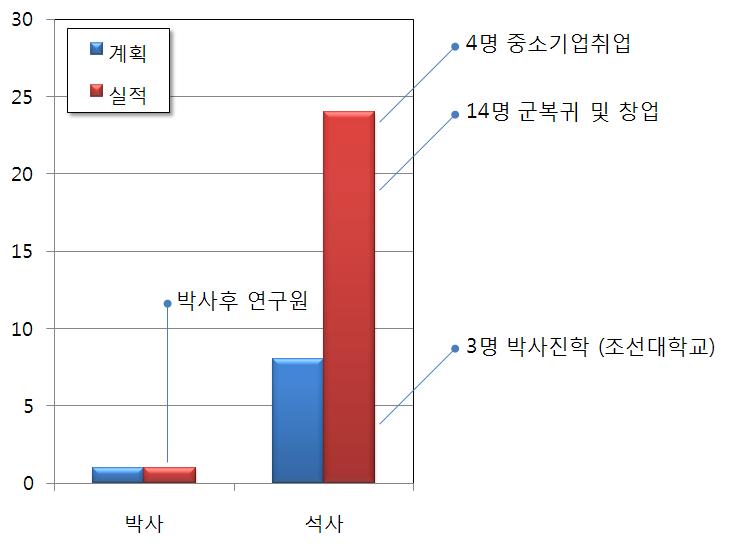 배출인력의 진로 (2010년 12월 현재)