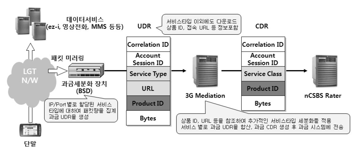 무선인터넷 서비스 패킷에 대한 과금 체계 (LGU+)