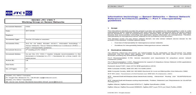 (그림 91) ISO/IEC 29182 Part 7 CD Doc