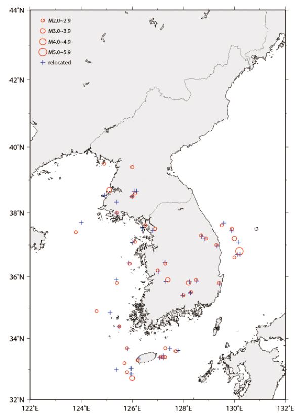 Fig. 3.1.2. Epicentral map of 2004 earthquakes.