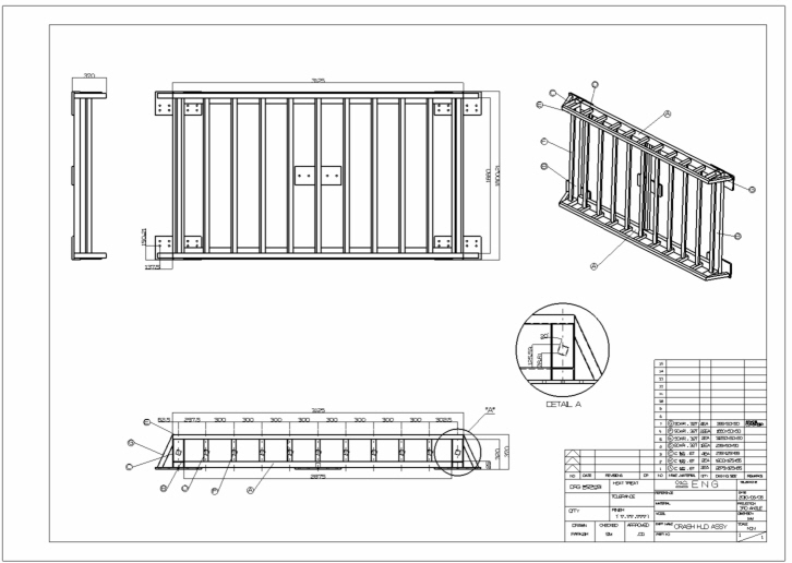 Jig drawing for sled test