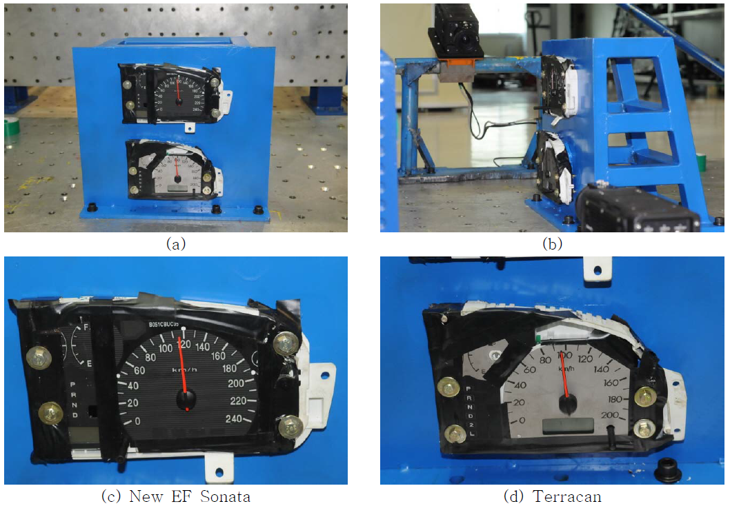 Sled test jig for high-speed camera recording