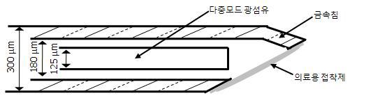 침습형침의 내부 개략도