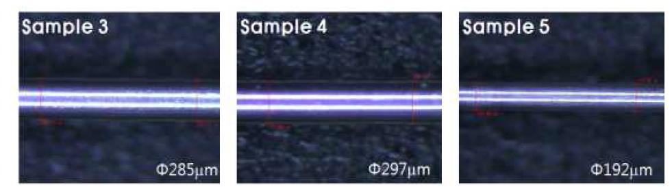니켈 도금된 샘플 3~5표면이 균일하며 표면 처리가 양호