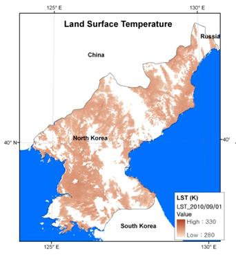 MODIS11A1 지표면 온도