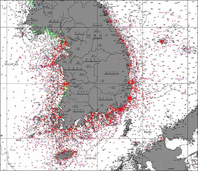 중앙해양안전심판원의 사고지점 분석결과