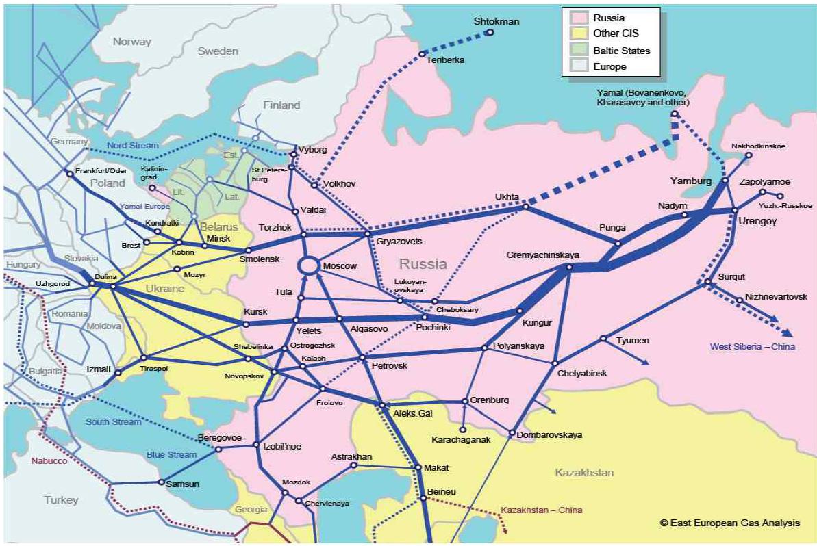 러시아 북부지역 주요 Pipeline 계획