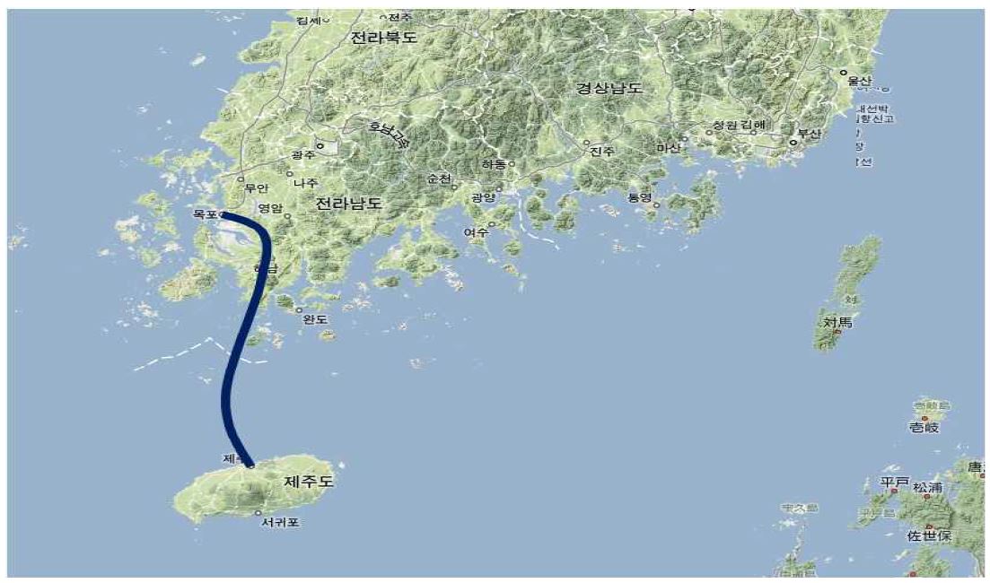 목포-제주 해저터널 교통축