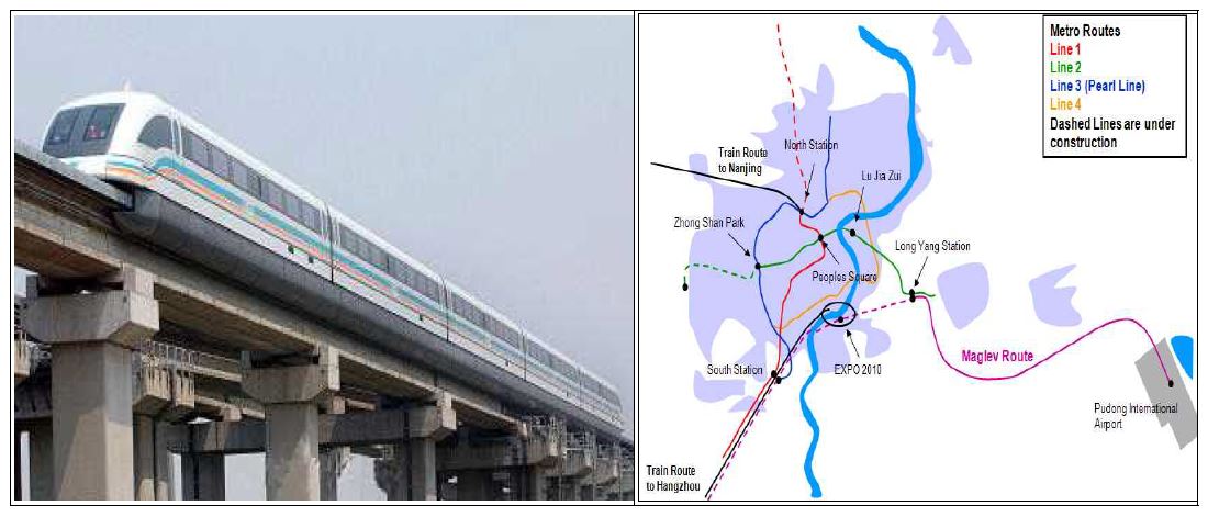 독일이 중국에 수출한 자기부상열차(Transrapid)