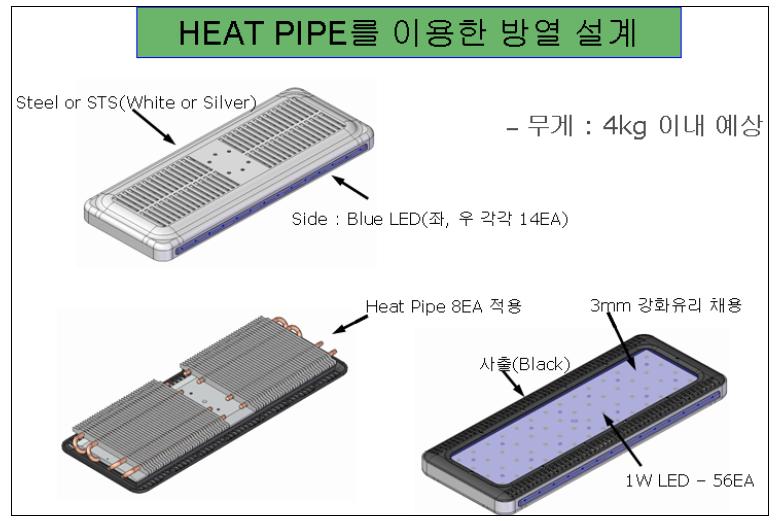 1차 시제품의 Heat Pipe를 이용한 냉각 모듈