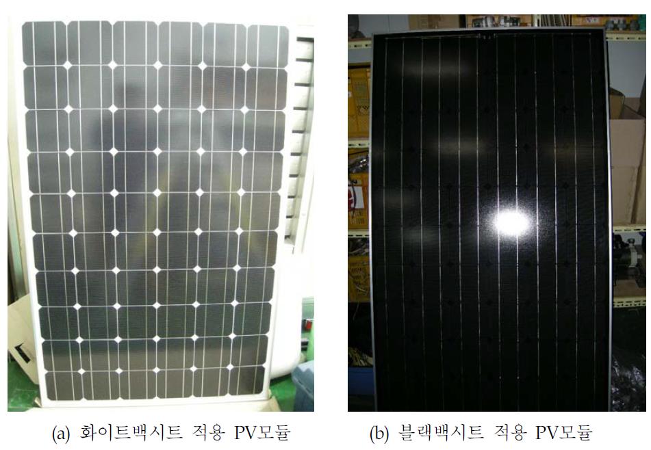 흰색 및 검정색을 사용한 PV 모듈 외형