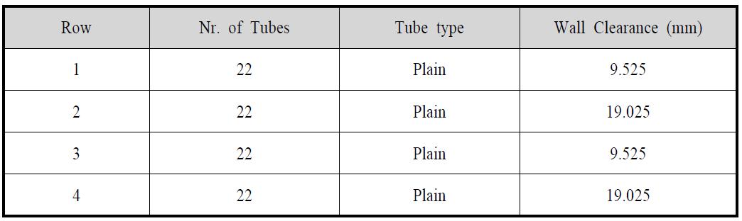 핀-튜브 열교환기 열(row) 사양