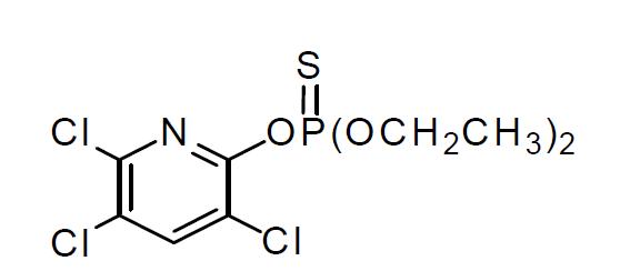 Chlorpyrifos의 화학 구조식