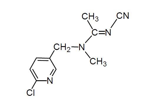 Acetamiprid의 화학 구조식