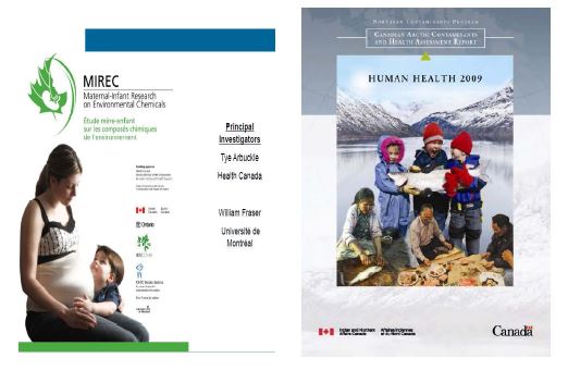 그림 7. MIREC와 Northern Contaminants Program(NCP) 보고서