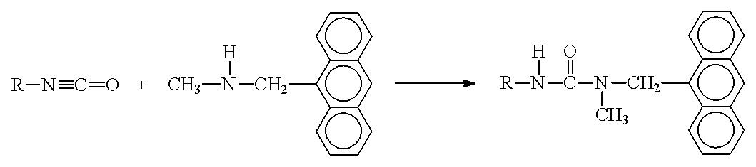 Scheme of the derivatization reaction of isocyanate moiety with MAMA(9-(Methylaminomethyl)anthracene)