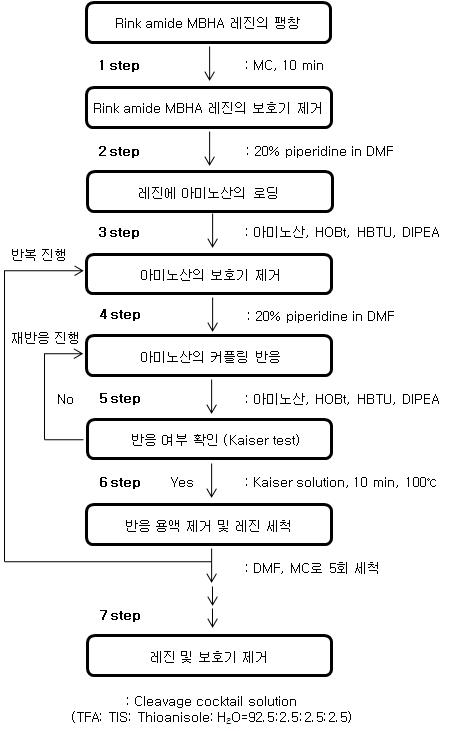 SPC-702의 고체상 합성 과정