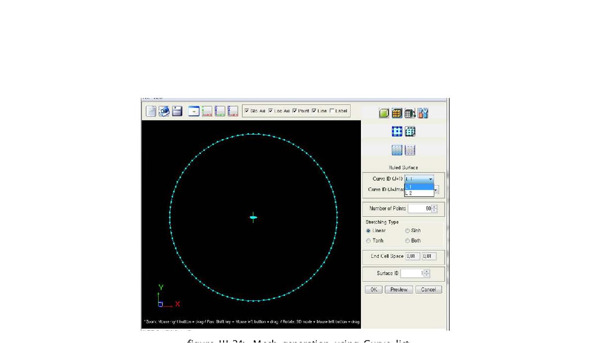 Mesh generation using Curve list