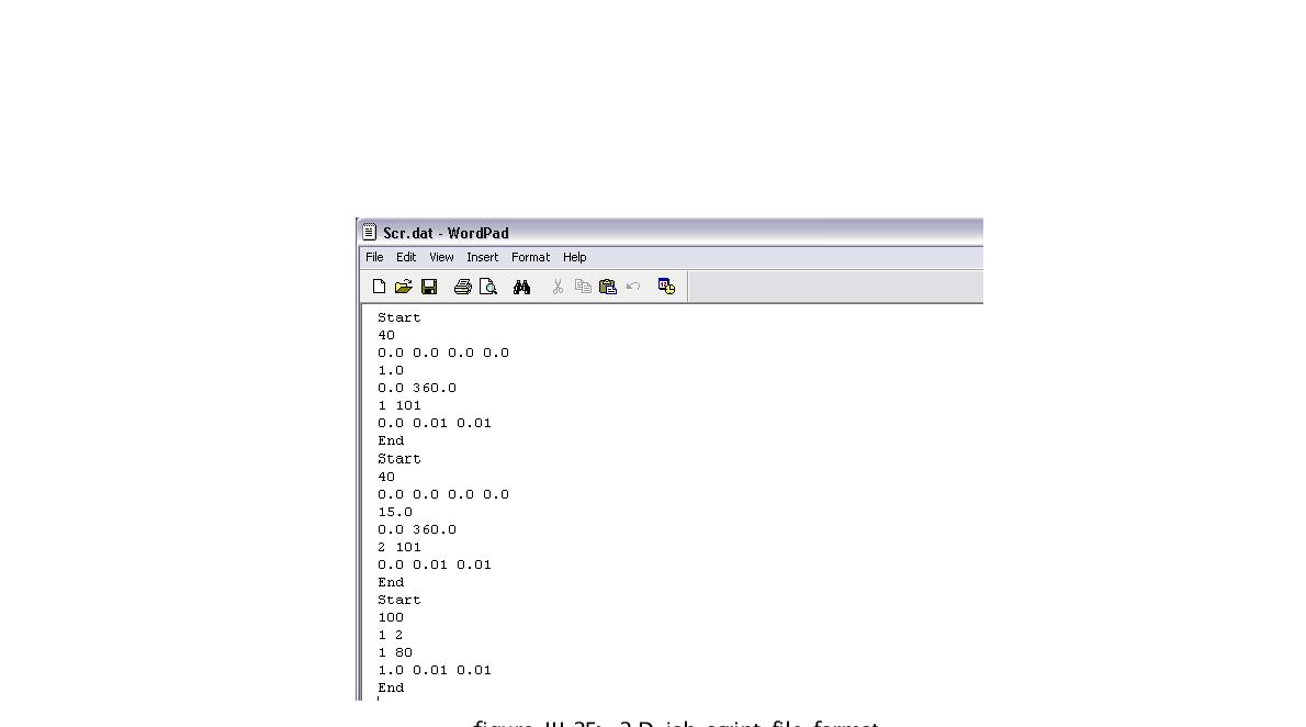 2-D job script file format